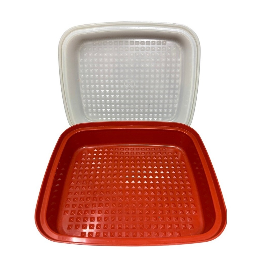 Vtg Tupperware 1294-8 Season N Serve Meat Keeper Marinade Container Lid USA Made - Picture 2 of 5